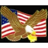 USA FLAG UNITED STATES FLAG W EAGLE FLYING PIN